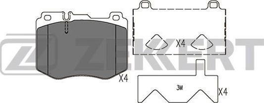 Zekkert BS-1414 - Brake Pad Set, disc brake autospares.lv