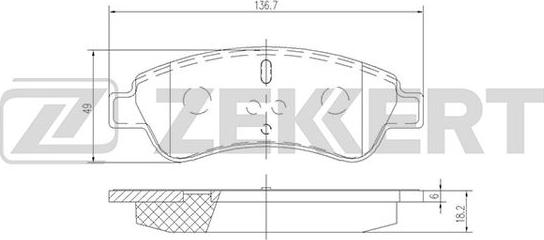 Zekkert BS-1433 - Brake Pad Set, disc brake autospares.lv