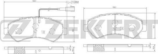 Zekkert BS-1471 - Brake Pad Set, disc brake autospares.lv