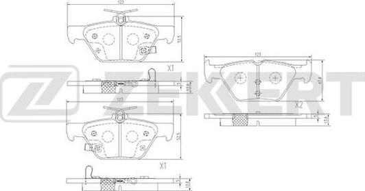 Zekkert BS-1520 - Brake Pad Set, disc brake autospares.lv