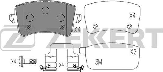 Zekkert BS-1575 - Brake Pad Set, disc brake autospares.lv