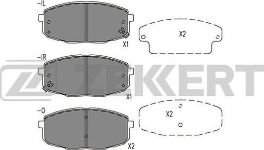 Zekkert BS-1578 - Brake Pad Set, disc brake autospares.lv