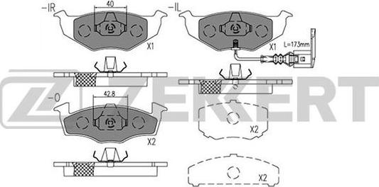 Zekkert BS-1573 - Brake Pad Set, disc brake autospares.lv