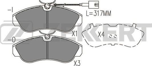 Zekkert BS-1572 - Brake Pad Set, disc brake autospares.lv