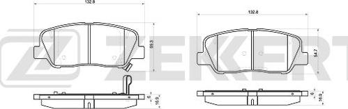 Zekkert BS-1046 - Brake Pad Set, disc brake autospares.lv