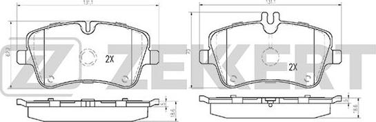 Zekkert BS-1041 - Brake Pad Set, disc brake autospares.lv