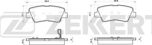 Zekkert BS-1048 - Brake Pad Set, disc brake autospares.lv