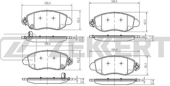 Zekkert BS-1033 - Brake Pad Set, disc brake autospares.lv
