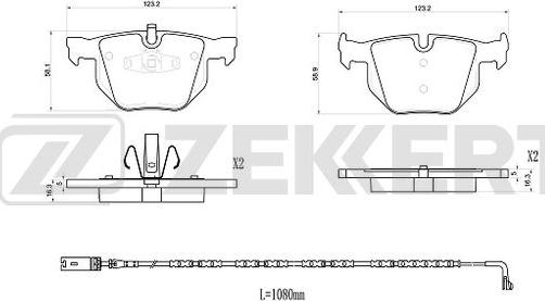 Zekkert BS-1196 - Brake Pad Set, disc brake autospares.lv