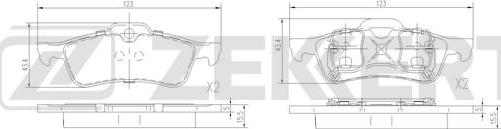 Zekkert BS-1197 - Brake Pad Set, disc brake autospares.lv