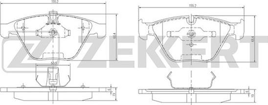 Zekkert BS-1163 - Brake Pad Set, disc brake autospares.lv