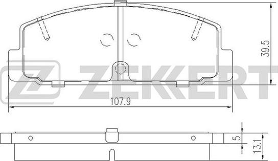 Zekkert BS-1100 - Brake Pad Set, disc brake autospares.lv