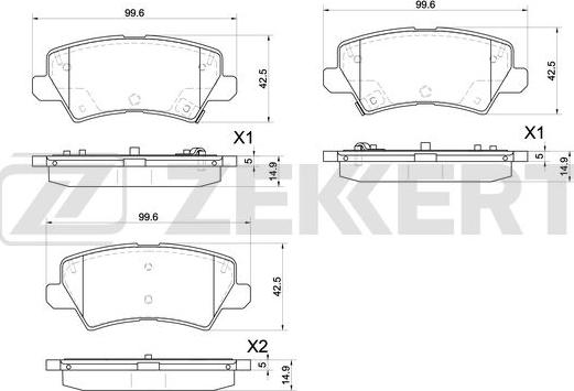 Zekkert BS-1133 - Brake Pad Set, disc brake autospares.lv