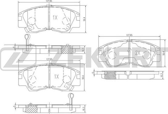 Zekkert BS-1858 - Brake Pad Set, disc brake autospares.lv