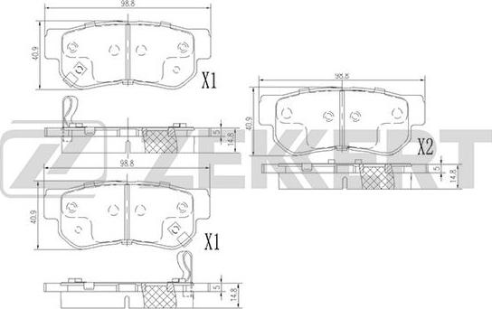 Zekkert BS-1803 - Brake Pad Set, disc brake autospares.lv