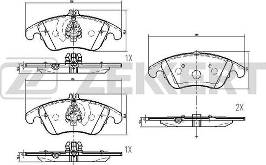 Zekkert BS-1879 - Brake Pad Set, disc brake autospares.lv