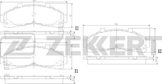 Zekkert BS-1393 - Brake Pad Set, disc brake autospares.lv
