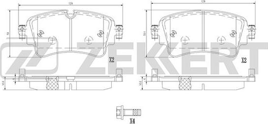 Zekkert BS-1362 - Brake Pad Set, disc brake autospares.lv