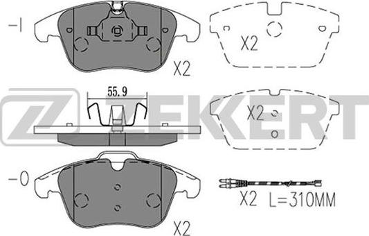 Zekkert BS-1316 - Brake Pad Set, disc brake autospares.lv