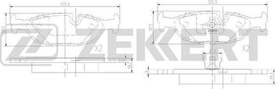 Zekkert BS-1385 - Brake Pad Set, disc brake autospares.lv