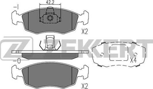 Zekkert BS-1388 - Brake Pad Set, disc brake autospares.lv