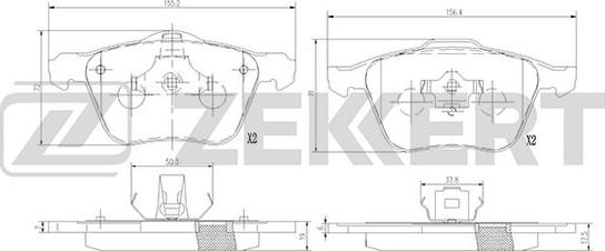 Zekkert BS-1372 - Brake Pad Set, disc brake autospares.lv