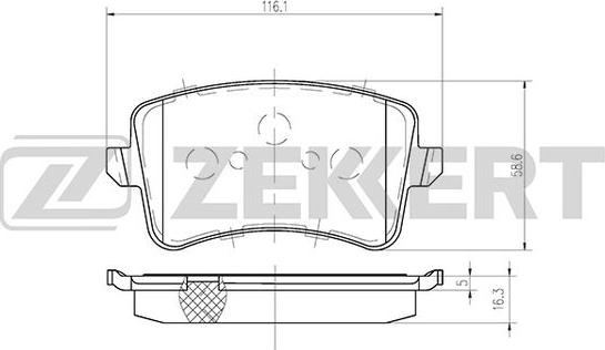 Zekkert BS-1243 - Brake Pad Set, disc brake autospares.lv