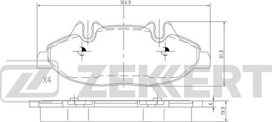 Zekkert BS-1211 - Brake Pad Set, disc brake autospares.lv