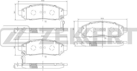 Zekkert BS-1226 - Brake Pad Set, disc brake autospares.lv