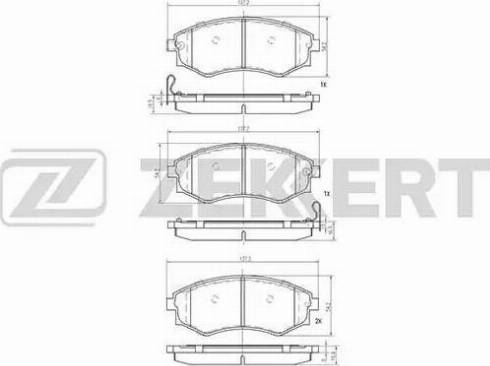 Zekkert BS-1767 - Brake Pad Set, disc brake autospares.lv