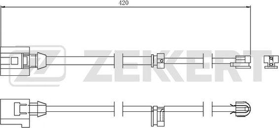 Zekkert BS-8045 - Warning Contact, brake pad wear autospares.lv