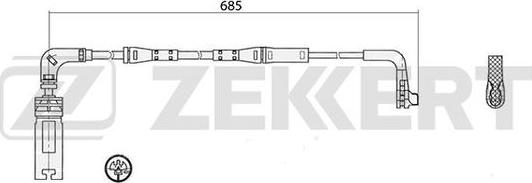 Zekkert BS-8047 - Warning Contact, brake pad wear autospares.lv