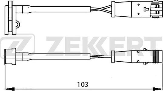 Zekkert BS-8019 - Warning Contact, brake pad wear autospares.lv