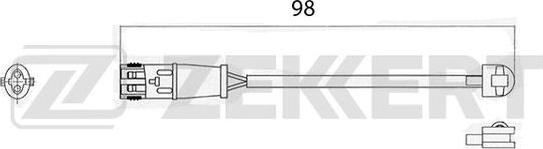 Zekkert BS-8012 - Warning Contact, brake pad wear autospares.lv