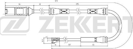 Zekkert BS-8082 - Warning Contact, brake pad wear autospares.lv