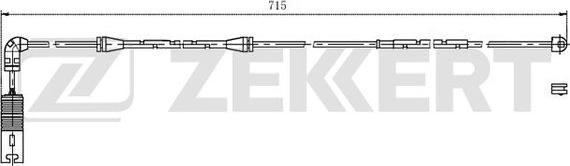 Zekkert BS-8037 - Warning Contact, brake pad wear autospares.lv