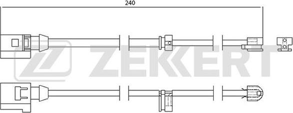 Zekkert BS-8028 - Warning Contact, brake pad wear autospares.lv