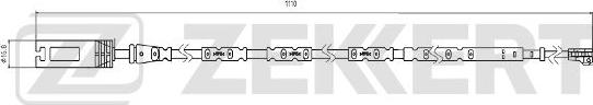 Zekkert BS-8074 - Warning Contact, brake pad wear autospares.lv