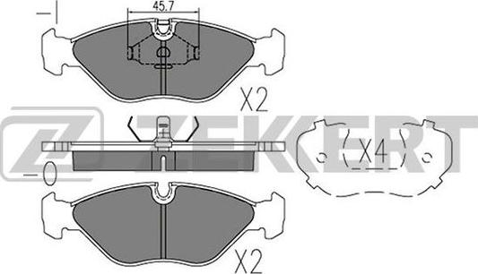 Zekkert BS-3003 - Brake Pad Set, disc brake autospares.lv