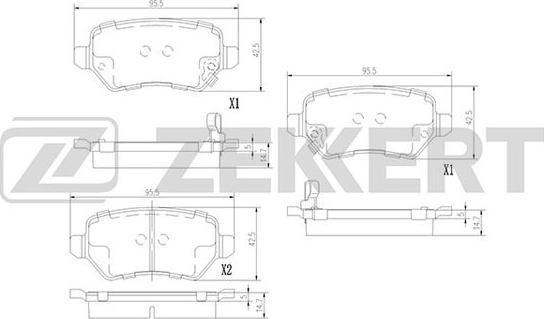 Zekkert BS-3017 - Brake Pad Set, disc brake autospares.lv