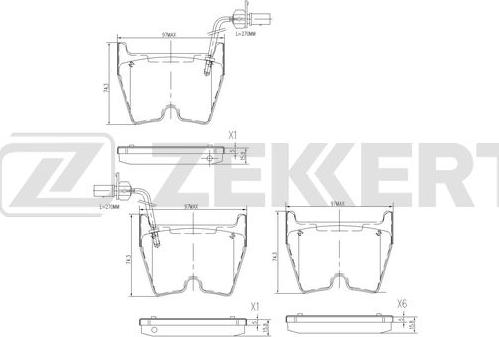 Zekkert BS-3039 - Brake Pad Set, disc brake autospares.lv