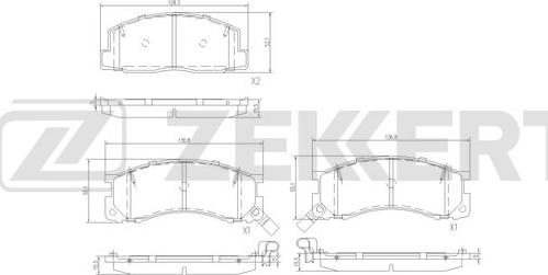 Zekkert BS-3024 - Brake Pad Set, disc brake autospares.lv