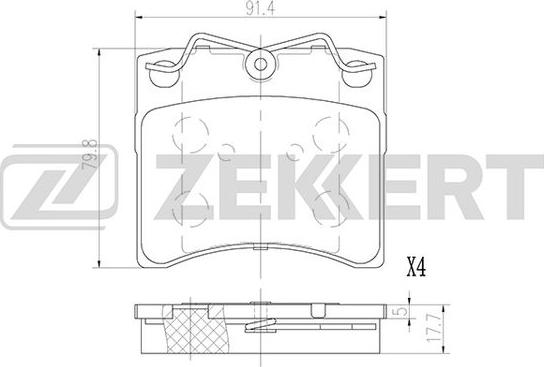 Zekkert BS-2992 - Brake Pad Set, disc brake autospares.lv