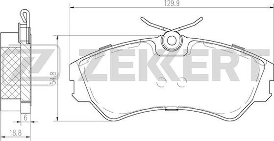 Zekkert BS-2997 - Brake Pad Set, disc brake autospares.lv