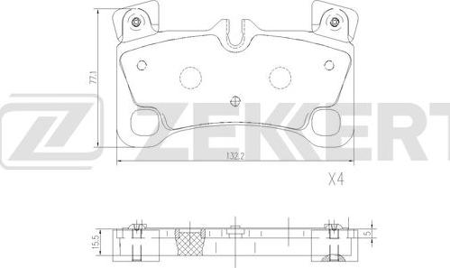 Zekkert BS-2943 - Brake Pad Set, disc brake autospares.lv