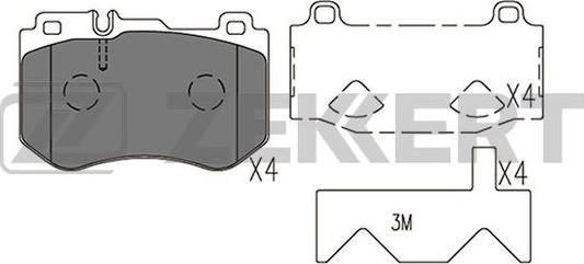 Zekkert BS-2959 - Brake Pad Set, disc brake autospares.lv