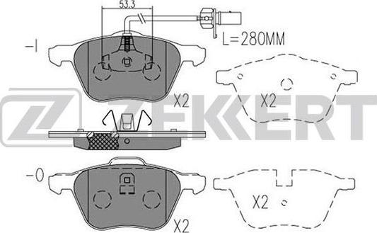 Zekkert BS-2914 - Brake Pad Set, disc brake autospares.lv