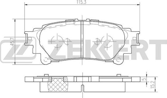 Zekkert BS-2972 - Brake Pad Set, disc brake autospares.lv