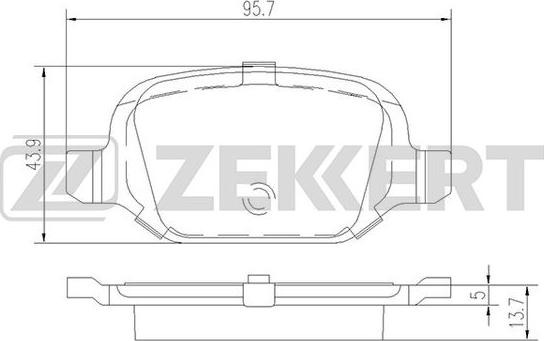 Zekkert BS-2463 - Brake Pad Set, disc brake autospares.lv