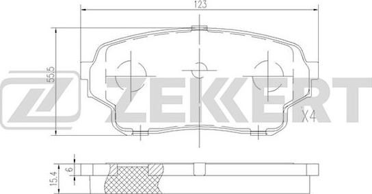 Zekkert BS-2430 - Brake Pad Set, disc brake autospares.lv